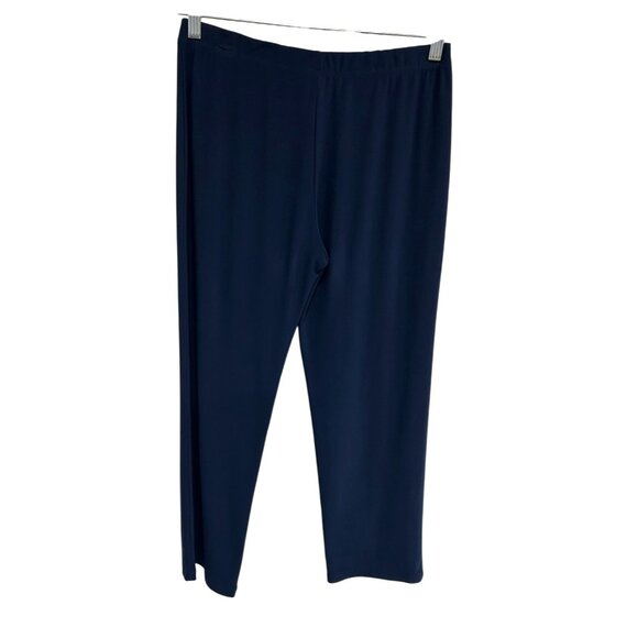 Clara Sunwoo Womens Navy Blue Stretchy Cropped Pants Sz Large - Picture 2 of 8